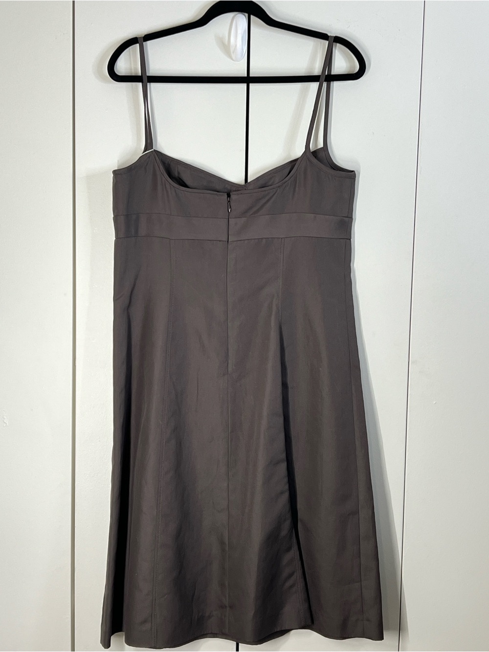 J CREW NWT Women’s Size 12 All Natural 100% Cotton Gray Strappy Mini Dress